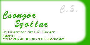 csongor szollar business card